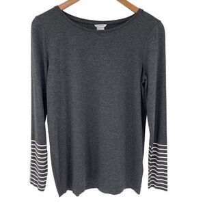 Club Monaco Lutecia Top Long Sleeve Soft Charcoal Grey Women Medium Casual NWT